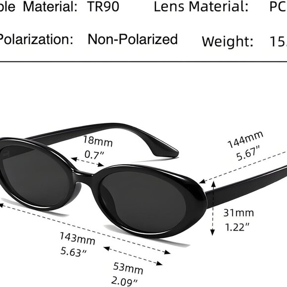 Retro Oval Sunglasses Women Men Small 90s Style UV400 Fashion Travel - Picture 4 of 8